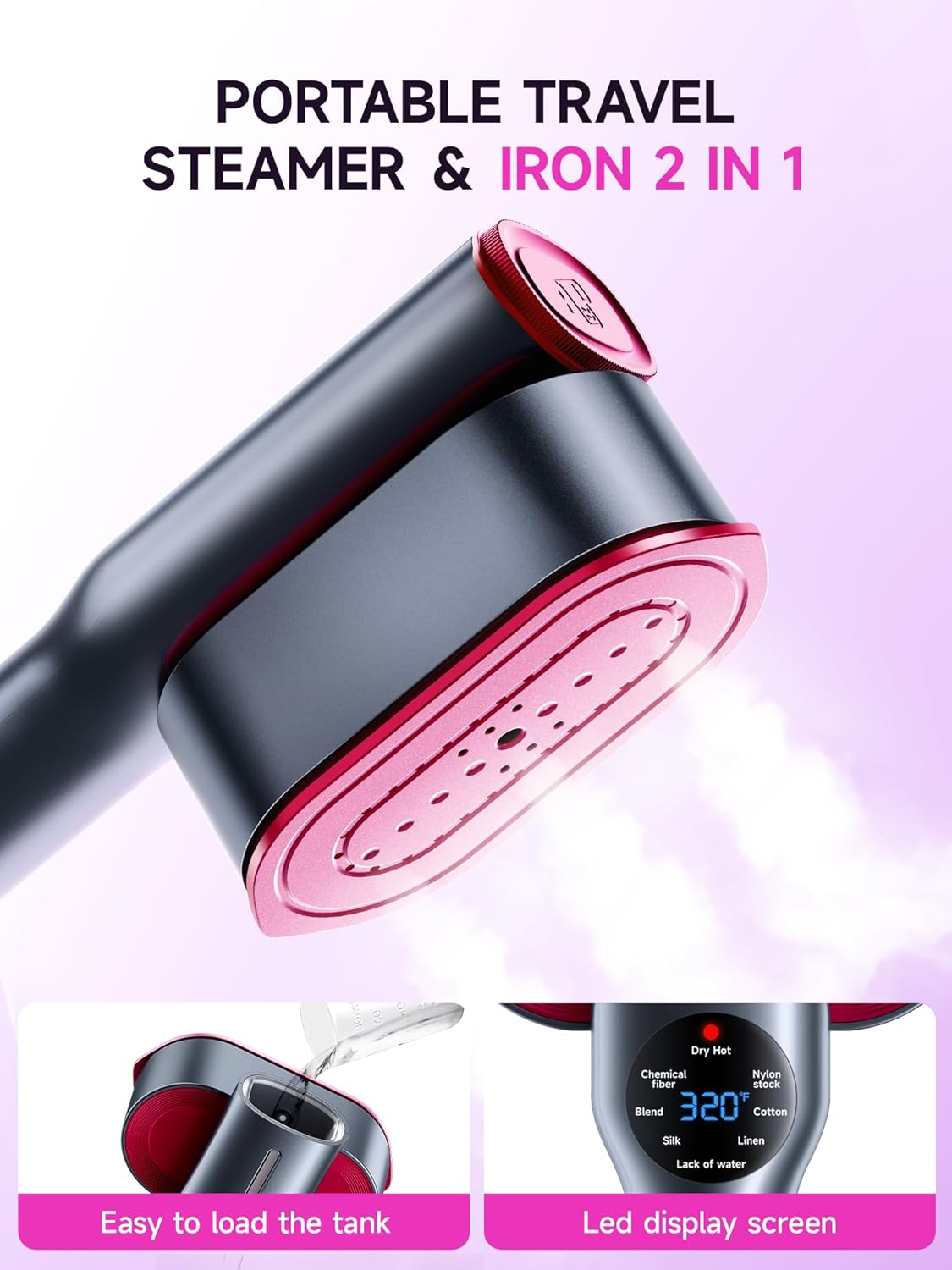 Steamoria™ 2-in-1 Steamer & Iron for Clothes